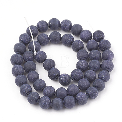 Synthetic Blue Goldstone Beads Strands G-T106-008A-1