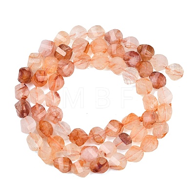 Natural Hematoid Quartz/Ferruginous Quartz Beads Strands G-P611-C32-01-1