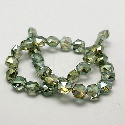 Electroplate Glass Beads EGLA-D022-10-1