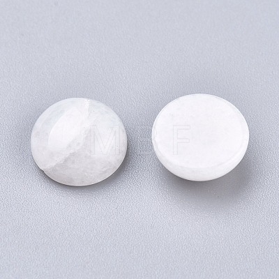 Natural White Jade Cabochons X-G-P393-R69-8MM-1