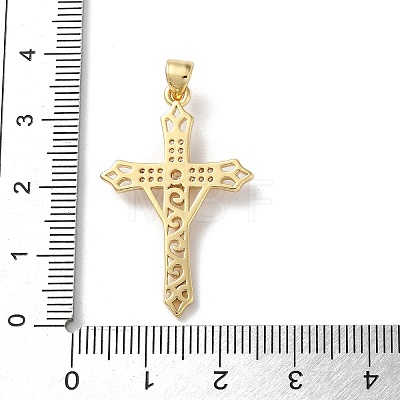 Brass Micro Pave Cubic Zirconia Pendants KK-A212-10E-G-1