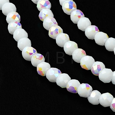 Electroplated Glass Beads Strands EGLA-P055-01A-AB03-1