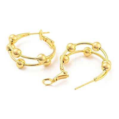 Rack Plating Brass Round Stud Earrings EJEW-A028-03G-1