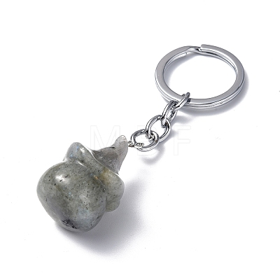 Natural Labradorite Keychains KEYC-P011-04P-09-1