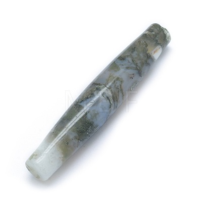 Natural Moss Agate Beads G-P393-O20-1