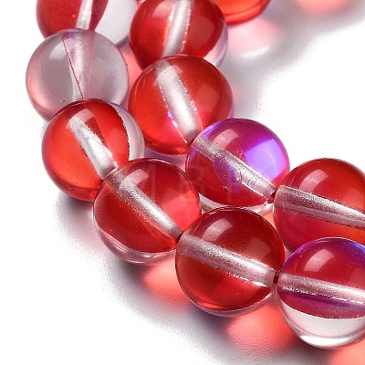 Synthetic Moonstone Beads Strands G-P528-J03-25-1