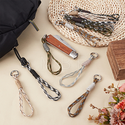 12Pcs 6 Styles Polyester & Spandex Parachute Cord Pendant Decorations HJEW-FG00041-1