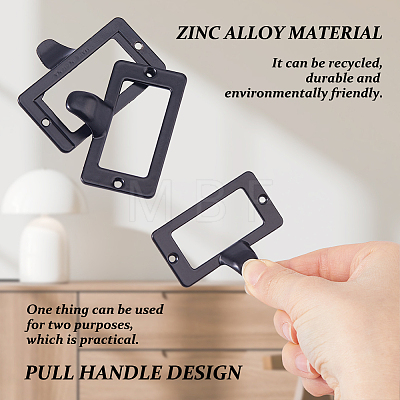25Pcs Rectangle Zinc Alloy Label Frame Card Holder AJEW-FH0008-75C-1