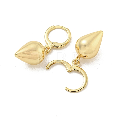 Cone Rack Plated Brass Leverback Dangle Earrings for Women EJEW-Z051-04G-1