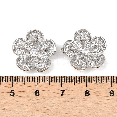 Brass Micro Pave Clear Cubic Zirconia Pendants KK-Z148-01P-1