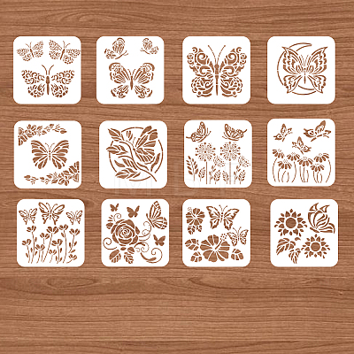 Large Plastic Reusable Drawing Painting Stencils Templates Sets DIY-WH0172-060-1