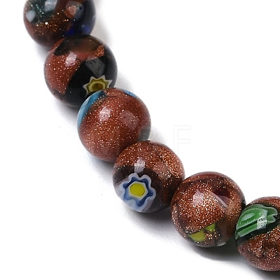 Handmade Millefiori Lampwork Beads Strands LAMP-G166-12D-1