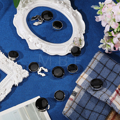 Zinc Alloy Enamel Cufflinks BUTT-GL0001-10-1