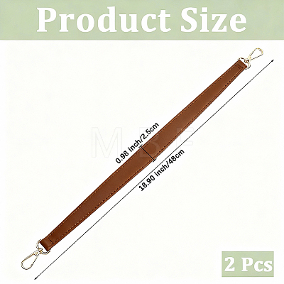 2Pcs PU Leather Bag Handles FIND-CL0002-16A-1