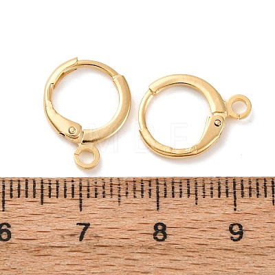 Brass Huggie Hoop Earring Findings KK-L179-04G-A-01-1