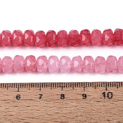 Imitation Jade Crackle Glass Beads Strands X-GLAA-N068-01A-A12-1