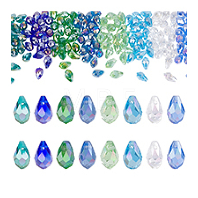 160Pcs 8 Colors Electroplate Glass Beads Strands GLAA-PH0003-31A-1