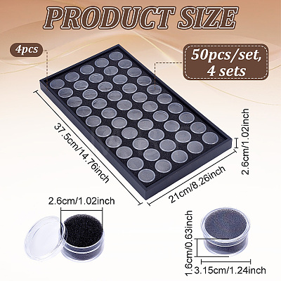 Resin Nail Art Decoration Storage Box for Rhinestones MRMJ-WH0112-06-1
