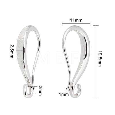 Brass Earring Hooks KK-FH0001-24-1