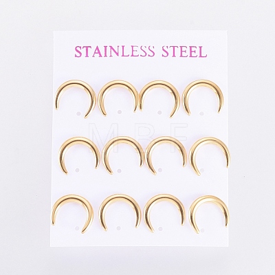 304 Stainless Steel Stud Earrings EJEW-I235-05G-1