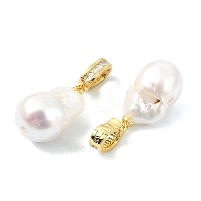 Natural Baroque Keshi Pearl Edison Pearl Pendants PALLOY-JF05285-1