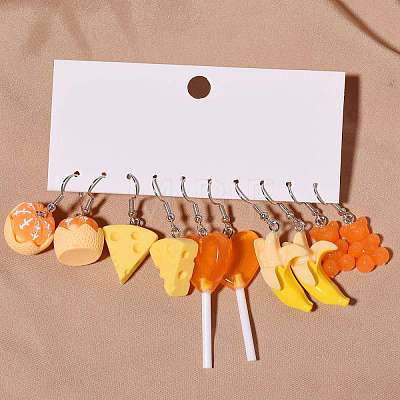 Resin Food Model Dangle Earrings PW-WG01B9B-01-1