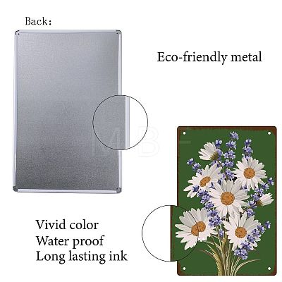 Rectangle Metal Iron Sign Poster AJEW-WH0157-380-1
