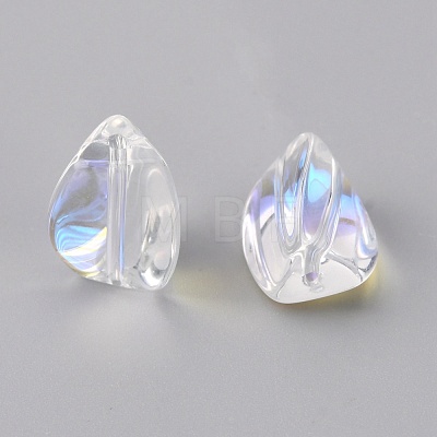 10Pcs Electroplate Transparent Glass Beads EGLA-WH0001-06A-1