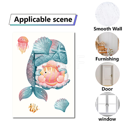 8 Sheets 8 Styles Ocean Theme PVC Waterproof Wall Stickers DIY-WH0345-048-1