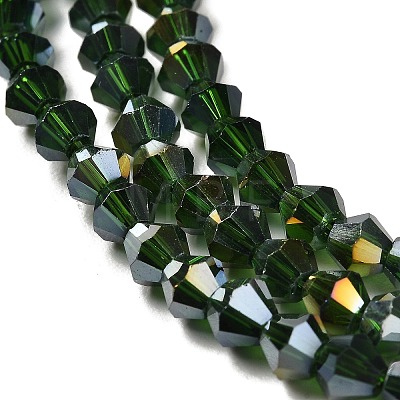 Transparent Electroplate Glass Beads Strands EGLA-A039-T2mm-B25-1