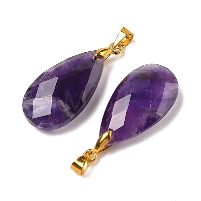 Natural Amethyst Pendants G-L614-D03-G03-1