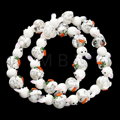 Handmade Lampwork Beads Strands LAMP-A005-02-1