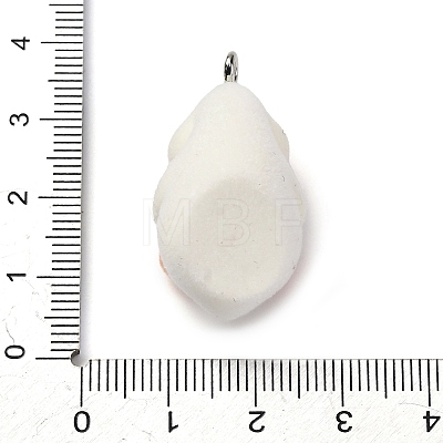 Flocky Resin Pendants FIND-S001-14H-1