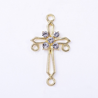 Zinc Alloy Crystal Rhinestone Religion Cross Chandelier Component Links FIND-TAC0002-057-1-1