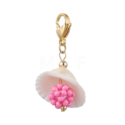 Natural Shell Pendant Decorations HJEW-MZ00171-03-1