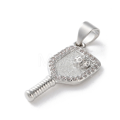 Rack Plating Brass Micro Pave Cubic Zirconia Pendants KK-Z079-02P-1