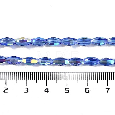 Electroplate Glass Beads Strands GLAA-Q101-03B-AB04-1