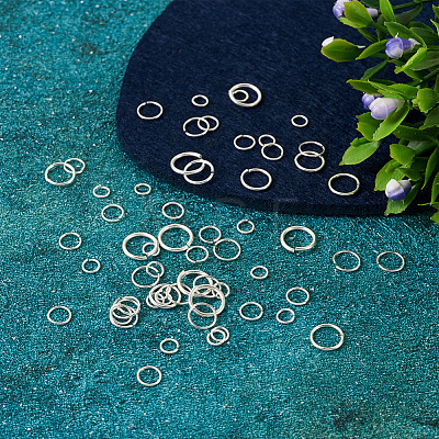 Kissitty 100Pcs 5 Style 925 Sterling Silver Open Jump Rings STER-KS0001-02-1