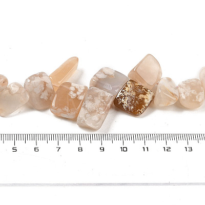 Natural Cherry Blossom Agate Beads Strands G-NH0010-F02-01-1