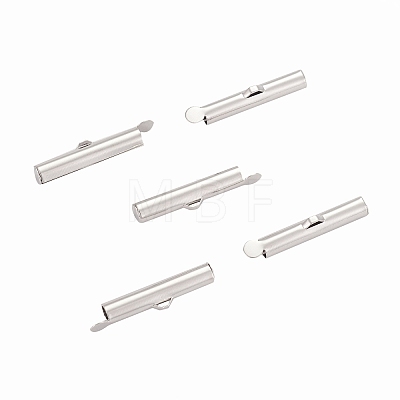 Brass Slide On End Clasp Tubes LS-KK-P031-12P-1