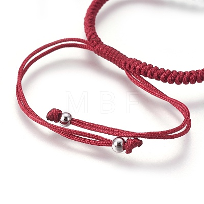 Nylon Cord Braided Bead Bracelets Making BJEW-F360-FP15-1