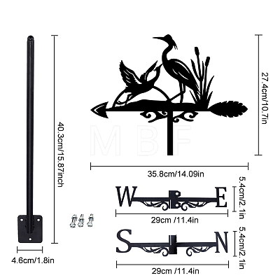 Orangutan Iron Wind Direction Indicator AJEW-WH0265-014-1