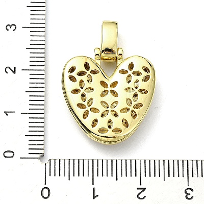 Brass Micro Pave Clear Cubic Zirconia Pendants KK-M279-01G-V-1