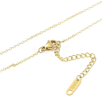 Brass Pave Cubic Zirconia Heart Clover Pendant Necklaces NJEW-K276-01G-02-1