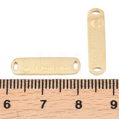 304 Stainless Steel Connector Charms STAS-P445-05G-1