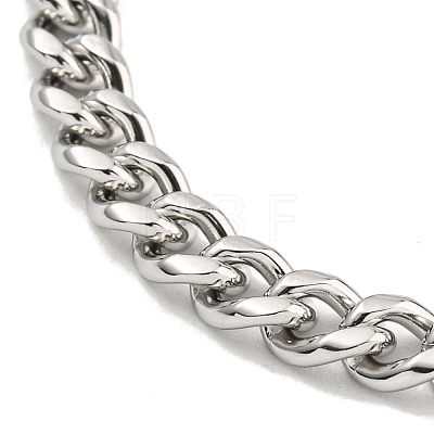 Non-Tarnish 201 Stainless Steel Curb Chain Bracelets for Women and Men BJEW-F473-08P-01-1