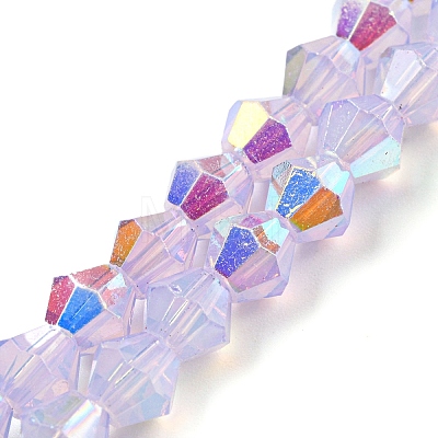 Baking Painted Transparent Glass Beads Strands GLAA-F029-TM6mm-01-1