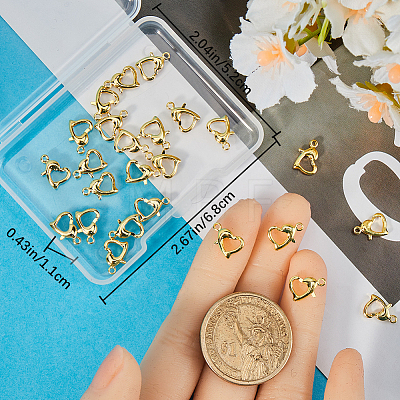 30Pcs Brass Lobster Claw Clasps KK-BBC0014-65G-1