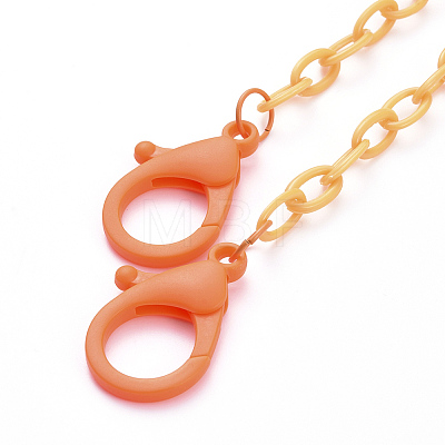Personalized ABS Plastic Cable Chain Necklaces NJEW-JN03254-01-1