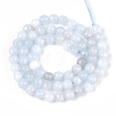 Dyed Natural White Jade Beads Strands X-G-T139-6mm-60-24-1